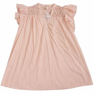 H&M Light Pink Ruffle Sleeve Dress